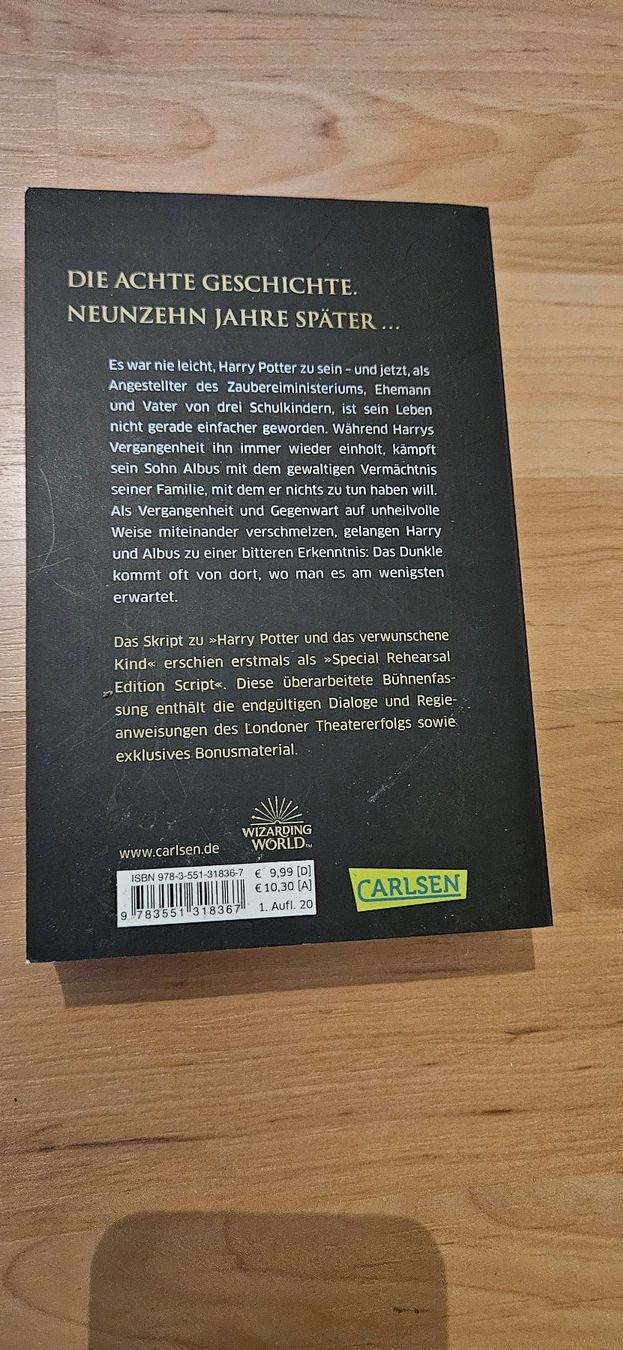 Bücher: Harry Potter und das verwunschene Kind – Gebraucht aus St. Gallen von man_y6zr 1