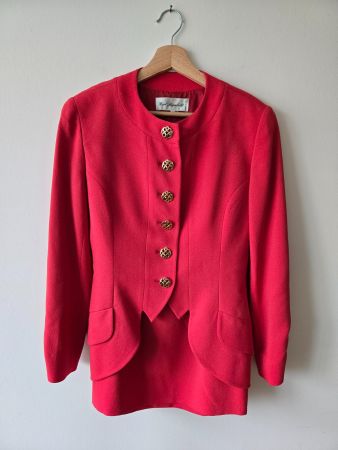 Elegantes Vintage Karl Lagerfeld Kostüm (Blazer + Rock),