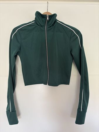 Damen Trainingsjacke Grösse S dunkelgrün 