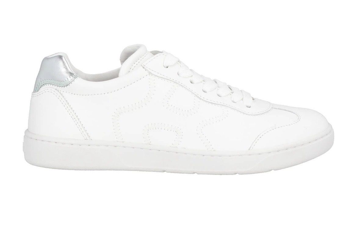 Hogan Scarpe da donna: HOGAN Baskets Blanches T.36.5 Cuir Détails Argentée – Usato da Pully venduto da rosipa 1