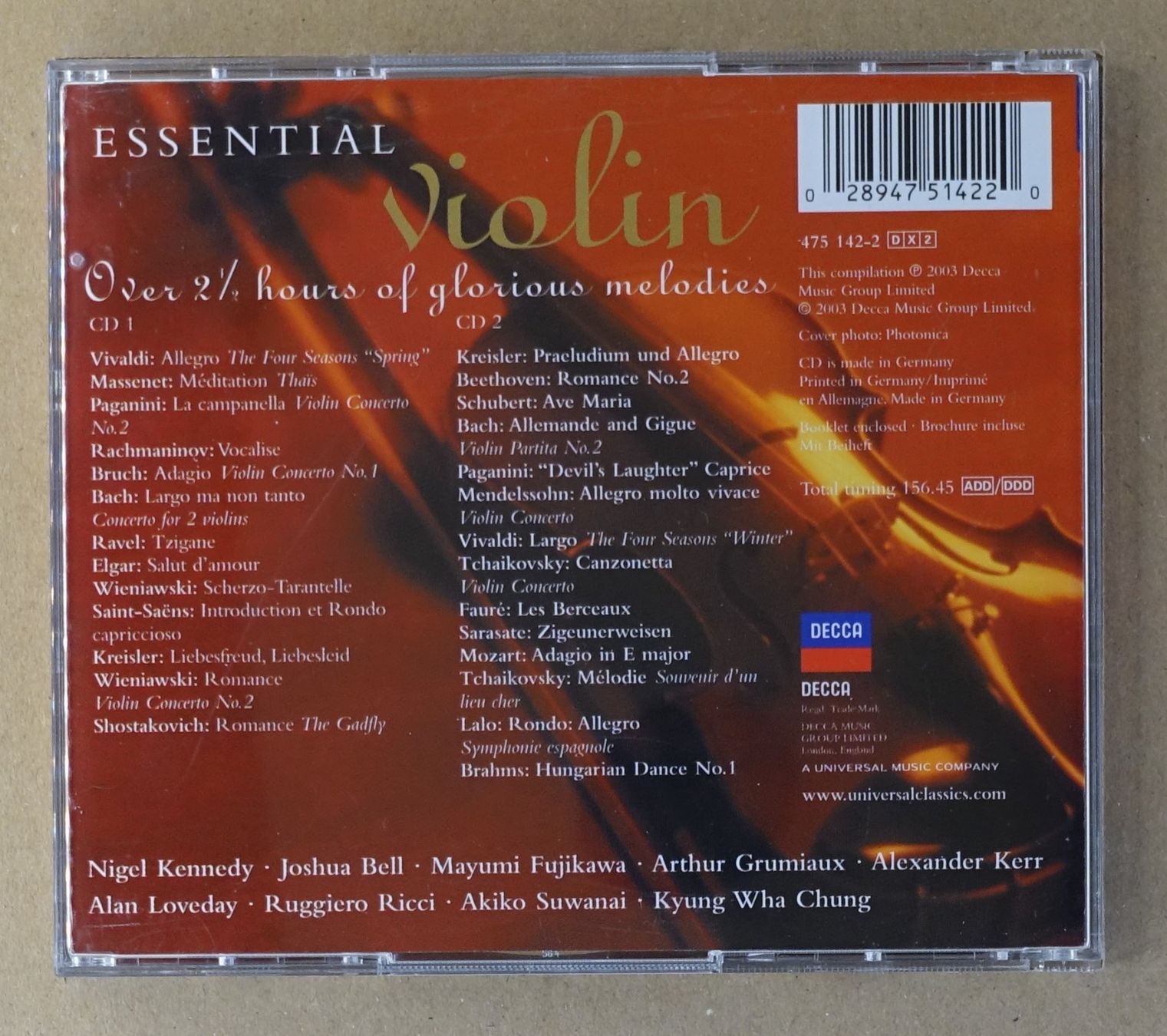 CD: Essential Violin (2 CDs) - F23 – Usato da Sessa venduto da fraenklishop 1