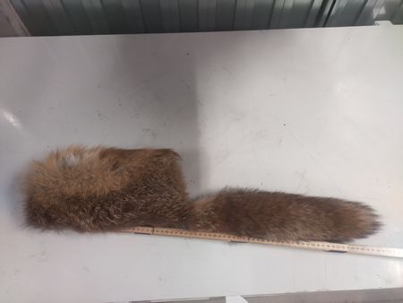 Warme Wintermütze aus echtem Fell, Braun, Grösse  ca 54