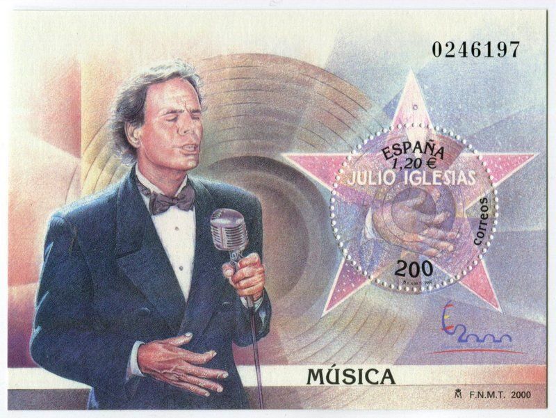 Tutti i francobolli: Block "Julio Iglesias". Spanien. – Nuovo e nell'imballaggio originale da Basel venduto da Butsch5