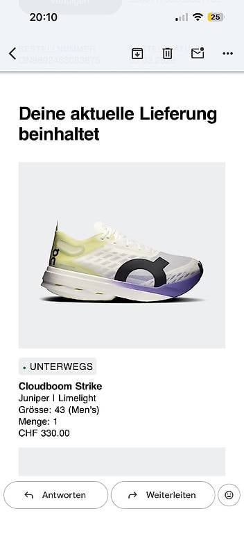Scarpe da uomo: ON Cloudboom Strike Juniper | Limelight Grösse: 43 (Men's) – Nuovo e nell'imballaggio originale da Münchenstein venduto da robin_1996 2