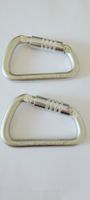 2x neue Camp Steel D 52 kn Karabiner top Qualität 