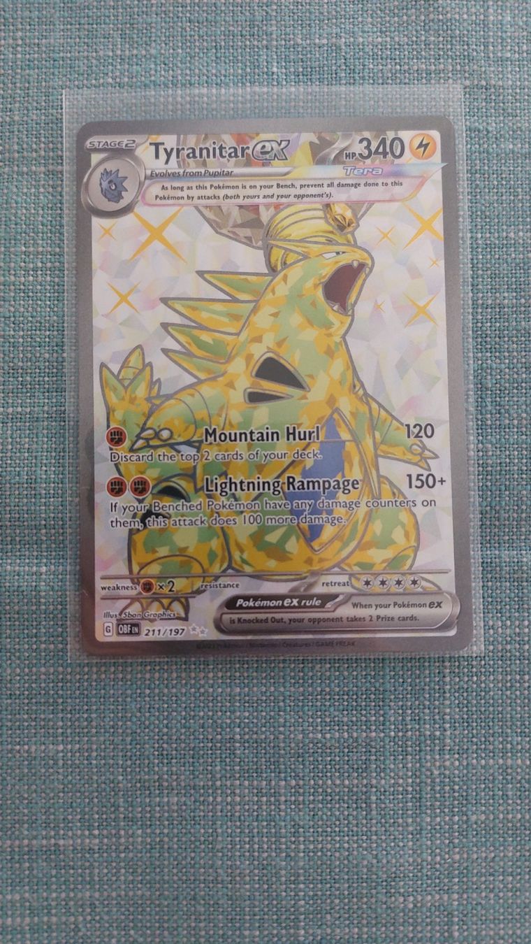 Pokémon Carte collezionabili: Tyranitar ex Fullart Obsidian Flames – Nuovo (secondo la descrizione) da Bellinzona venduto da Pagur