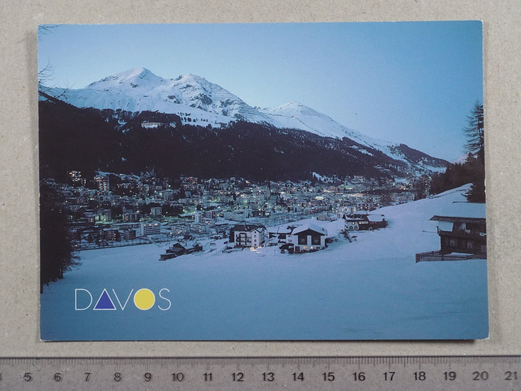 Ansichtskarten: Davos Platz, 1995, Dämmerung – Gebraucht aus Lenzburg von fh1