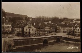 AK Aarburg, Uferpartie mit Straßen