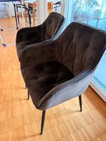 4 Brown Velvet Dinning Chairs