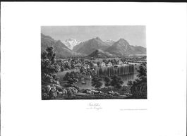 Interlaken Aquatinta von Dikenmann grosse Ansicht