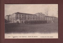 LAUSANNE - Les Casernes - Ecole de section - 1912 // pli d'a