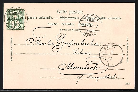Cartoline postali: Moutier, Totalansicht mit Umgebung aus d – Usato da Berlin venduto da bartko-reher 1