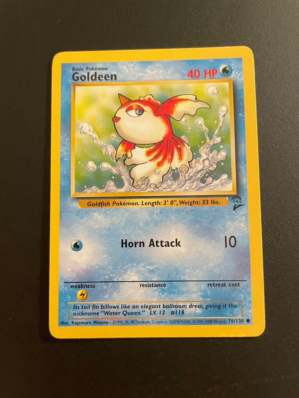 Pokémon Carte collezionabili: Goldeen 76/130 Base Set 2 – Usato da Zürich venduto da pokemon_cards