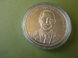 versilberte Medaille 40 mm PP, USA Barack Obama