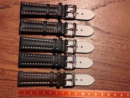 5 x 20mm Bracelet de montre en cuir