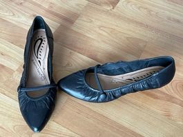 Roberto Santi Leder Schuhe, schwarz,  Grösse 38