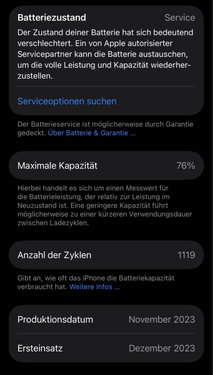 Apple Handys / Smartphones: iPhone 15 128 GB schwarz  – Gebraucht aus Emmenbrücke von Berendi 1