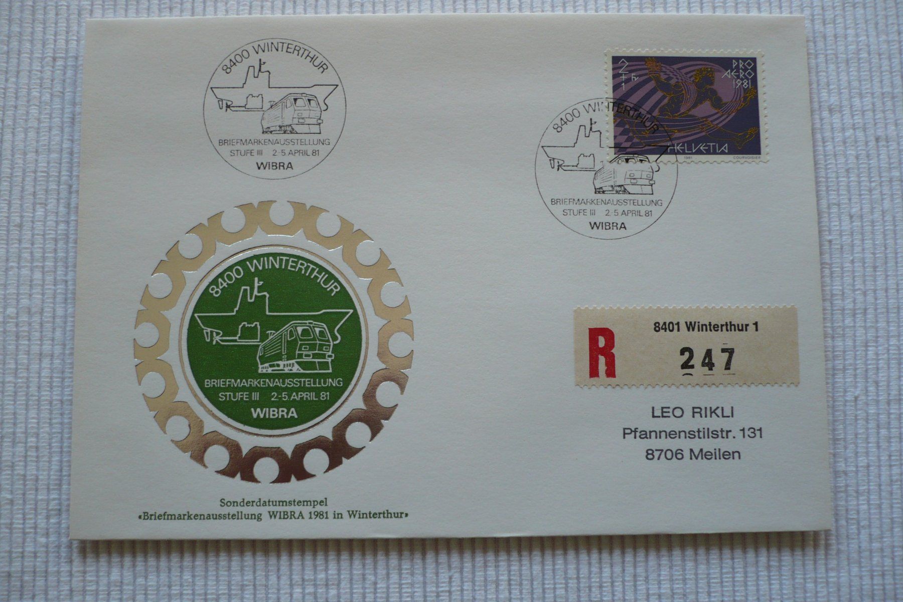 Tutti i francobolli: 1981 WIBRA 81, Winterthur – Usato da Zürich venduto da saltandpepper008
