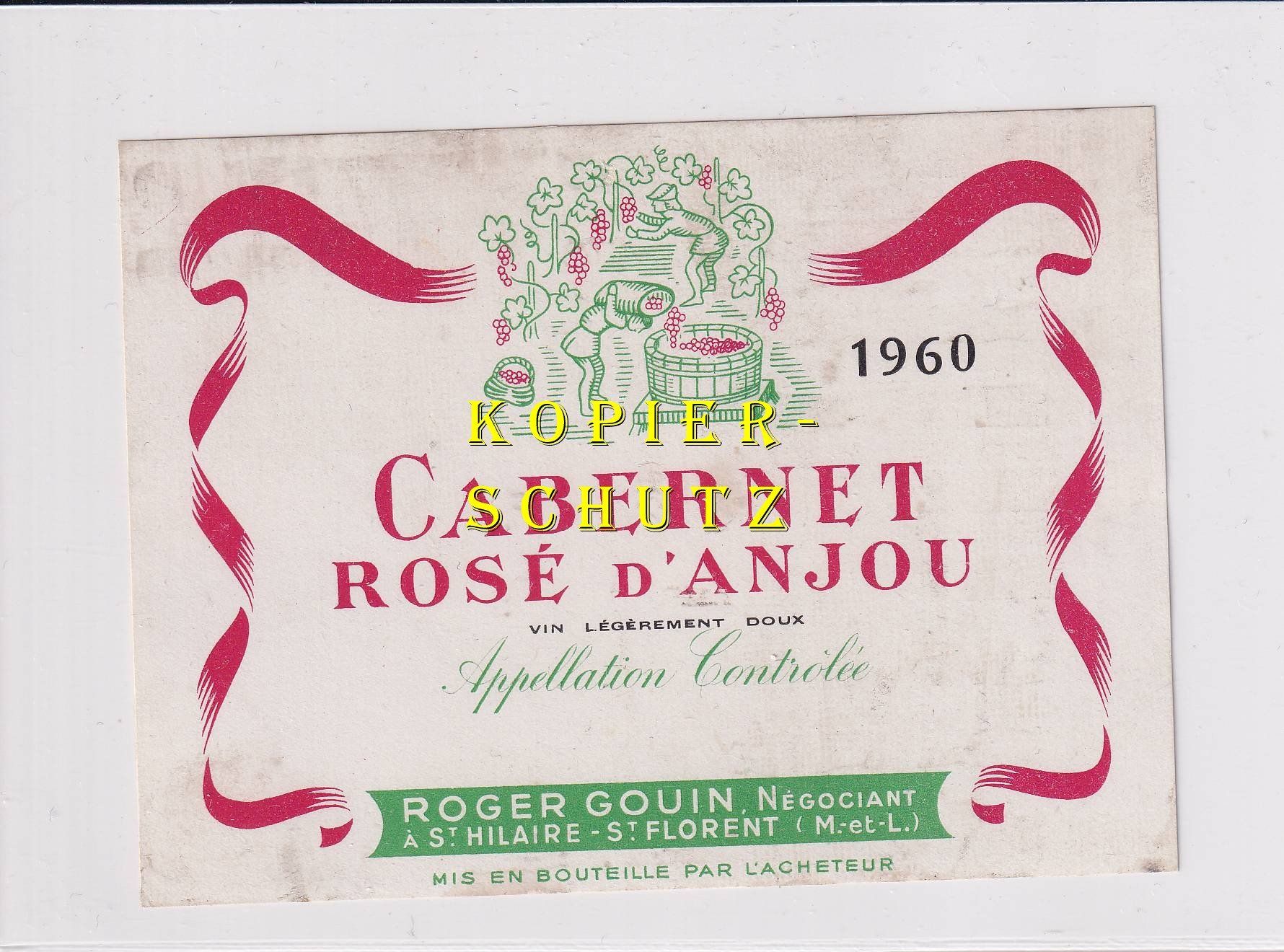 Papiere: Etikette - Rosé d'Anjou Cabernet 1960 /bd – Gebraucht aus Hombrechtikon von Rudolf07