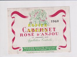 Etikette - Rosé d'Anjou Cabernet 1960 /bd