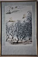 Chinesische Landschaft, Kunstdruck inkl. Künstlersignatur