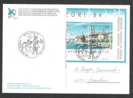 Sonderkarte Nr. 8  S. 1187 NABA Zürich Umzug 24.6.1984
