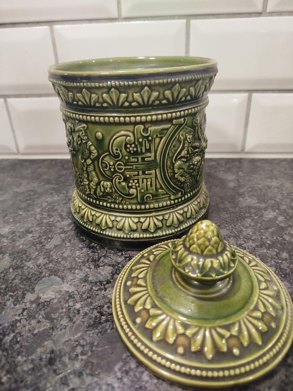 Contenitori & Simili: Vintage German ceramic tobacco – Usato da Genève venduto da Octo-puces 1