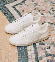 Veja V-12 All White Leather Sneakers 