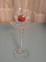 Kerzenhalter Glas auf Fuss Höhe 32 cm guter Zustand