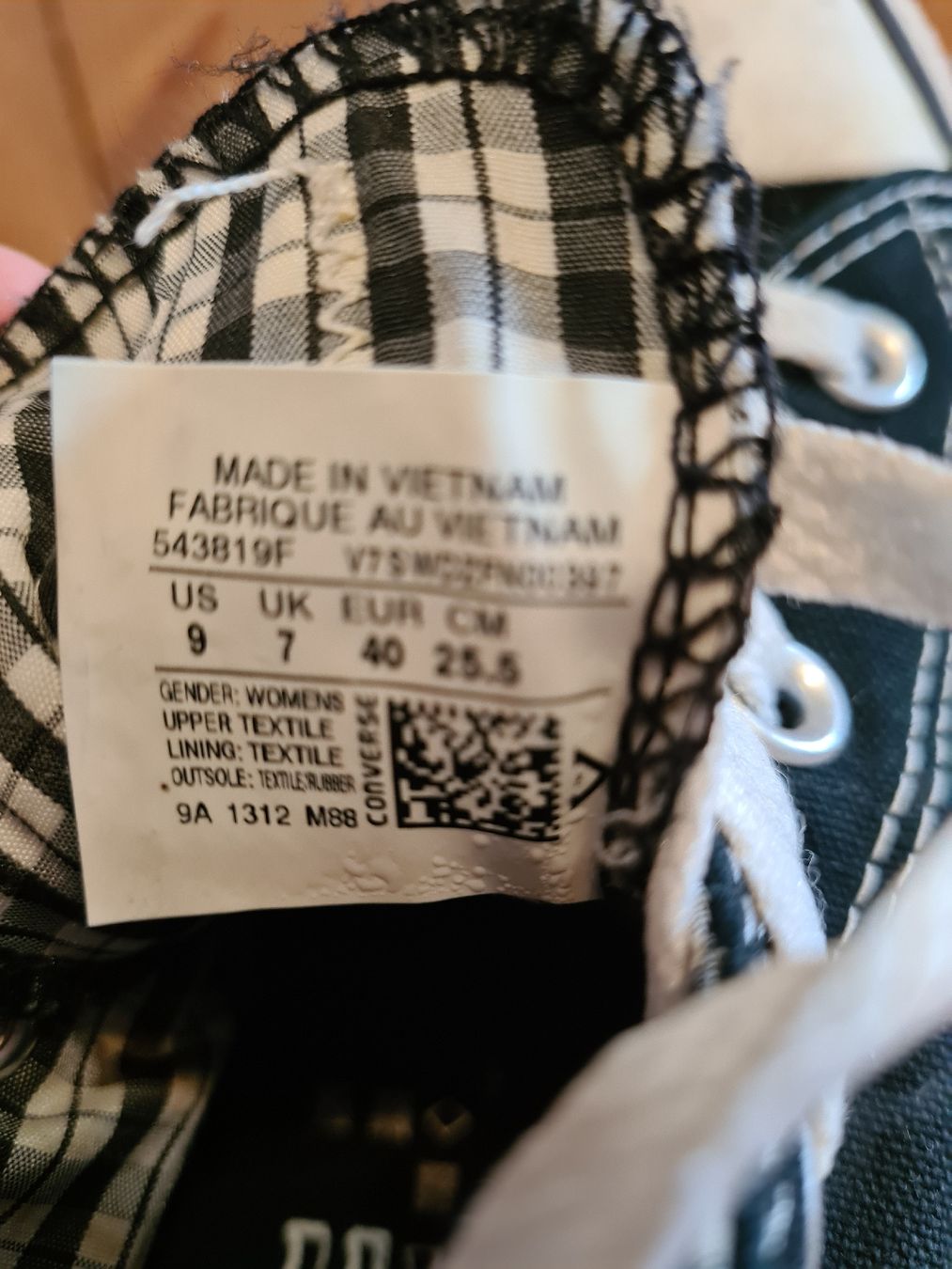 Converse Scarpe da uomo: Converse Grösse 40 Schwarz Karo Innenfutter – Usato da Horw venduto da Mirii91 3