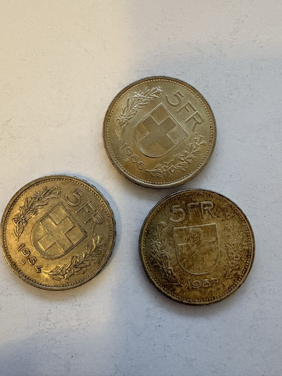 Tutti le monete: 5fr 1954/1966/1967 – Usato da Murten venduto da Tzaugg 3