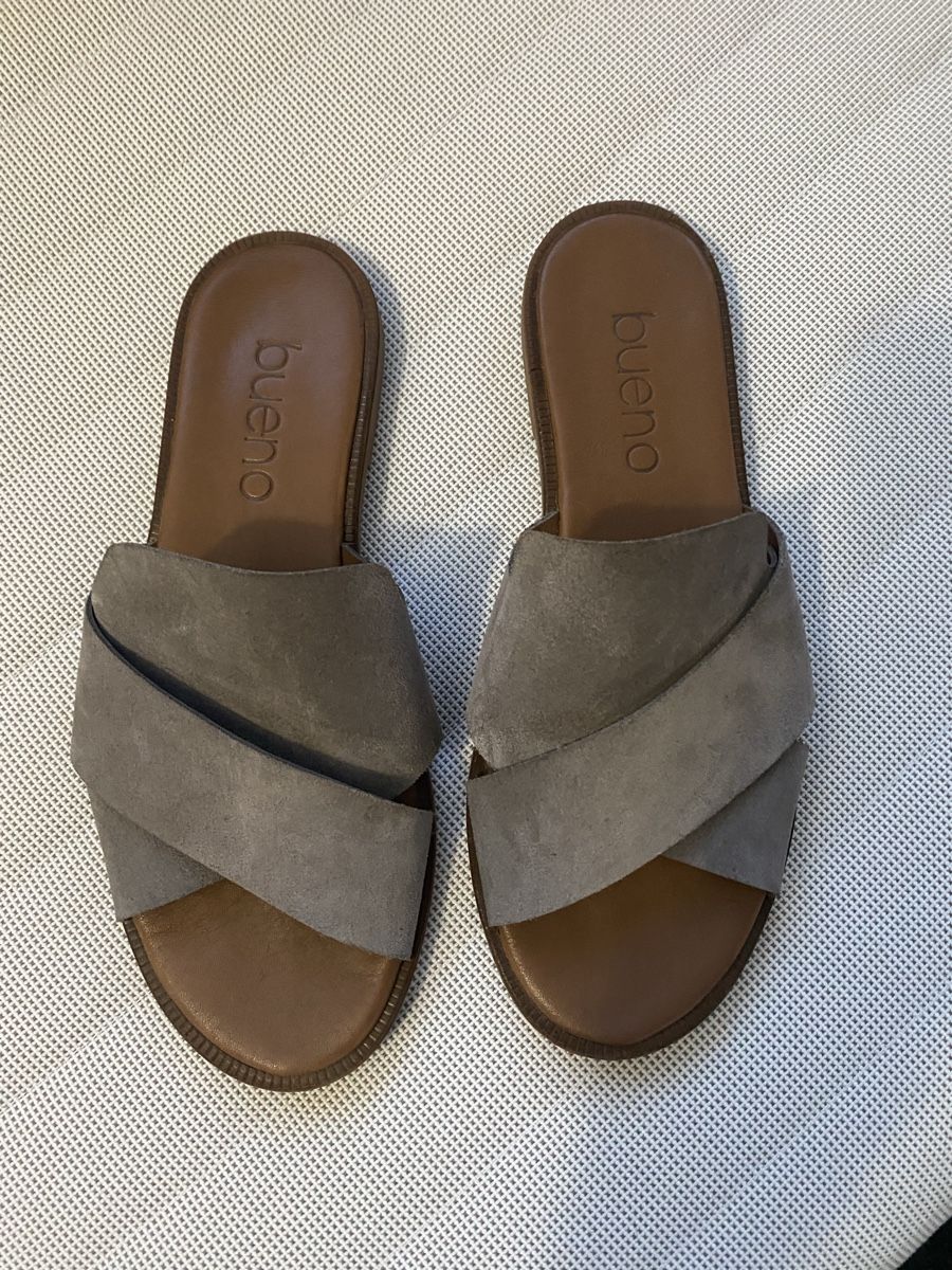 Damenschuhe: Leder-Sommer-Pantoletten, Größe 38, – Gebraucht aus Rorschach von Lauraq12