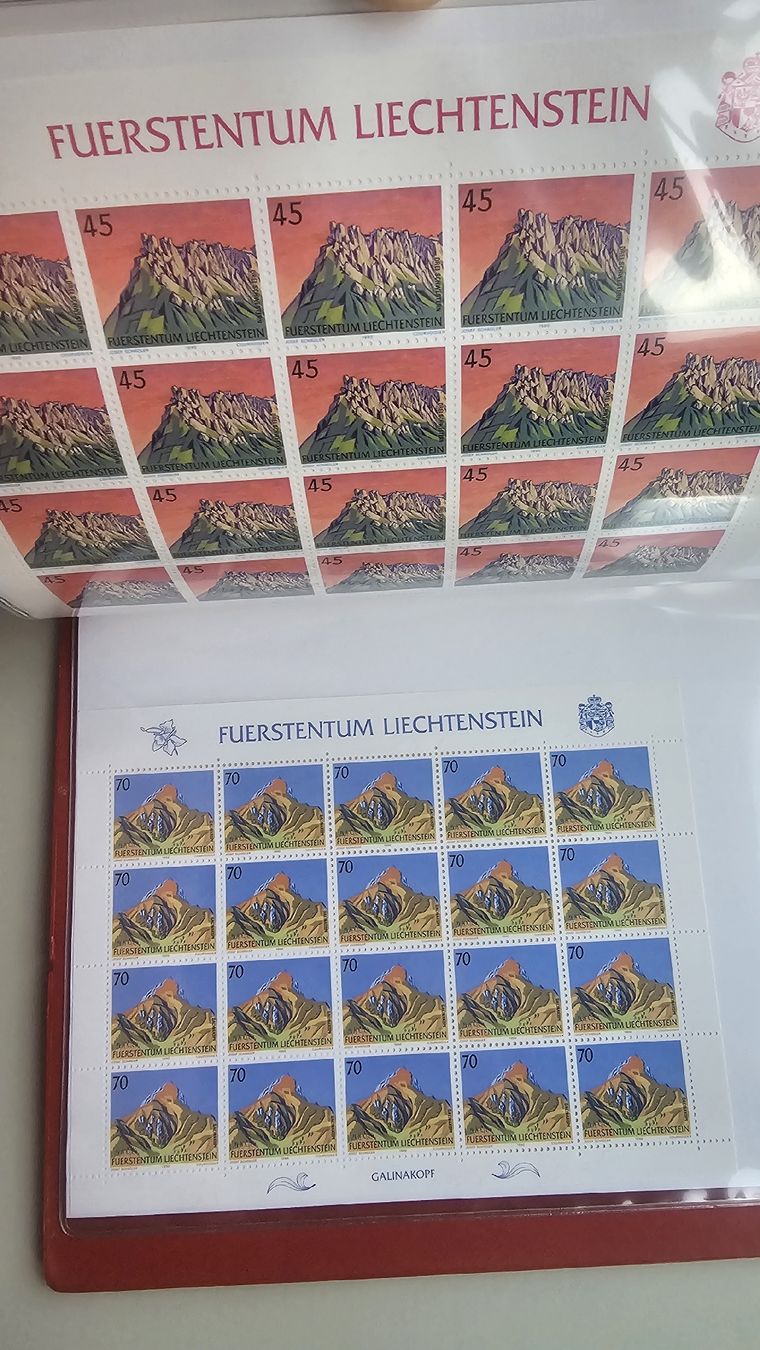 Tutti i francobolli: >65 Bögen postfrisch Liechtenstein Briefmarken FL Bogen – Nuovo e nell'imballaggio originale da Zürich venduto da ZH-Vintage 9