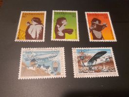 Rare collection de 5 timbres du Liechtenstein - Super état!
