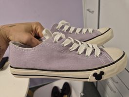 Stoffschuhe Disney Micky Maus flieder Grösse 39