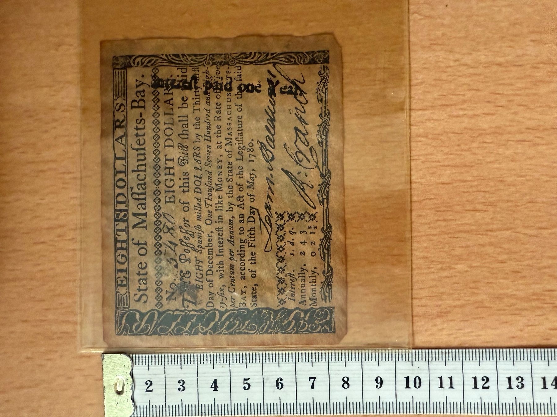 Banconote: US-Banknote 1780 – Eight Dollars original – Usato da Lamone venduto da LaCantinaMagica 3