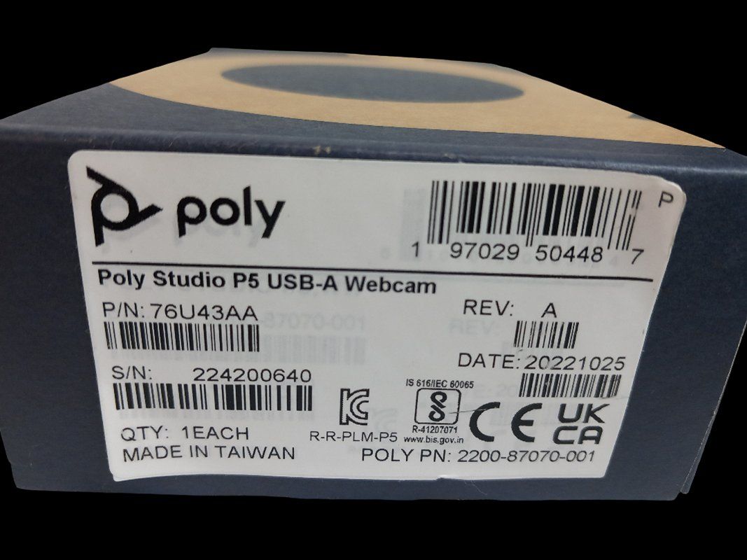Polycom Webcam: HP Poly Studio P5 Webcam (1080p, USB 2.0) – Nuovo (secondo la descrizione) da Hünenberg venduto da Restwert_Zug 4