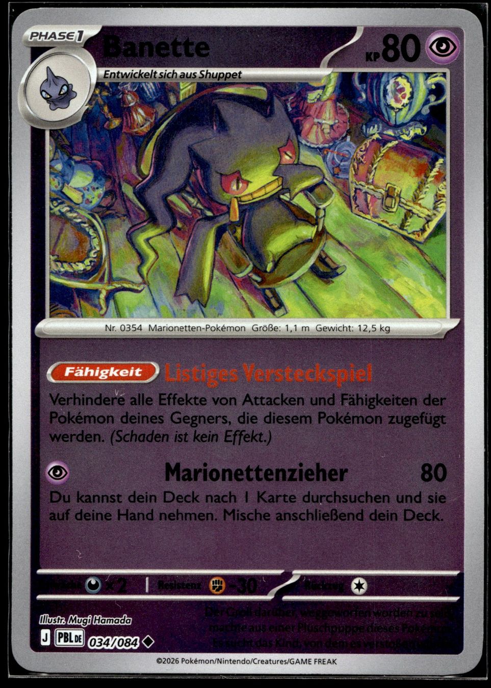 Pokémon Carte collezionabili: Banette (PBL DE 034/084) - Reverse Holo – Usato da Affoltern am Albis venduto da Chiesa_5