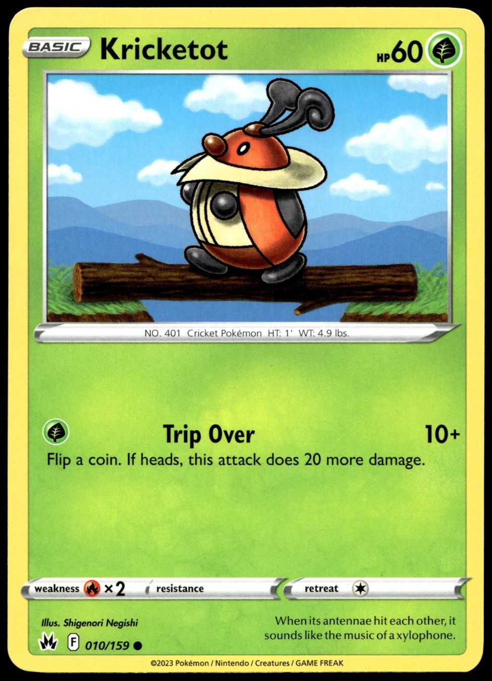 Pokémon Carte collezionabili: Pokémon Kricketot 010/159   EN Crown Zenith – Usato da Le Mouret venduto da PokemonCards_CH