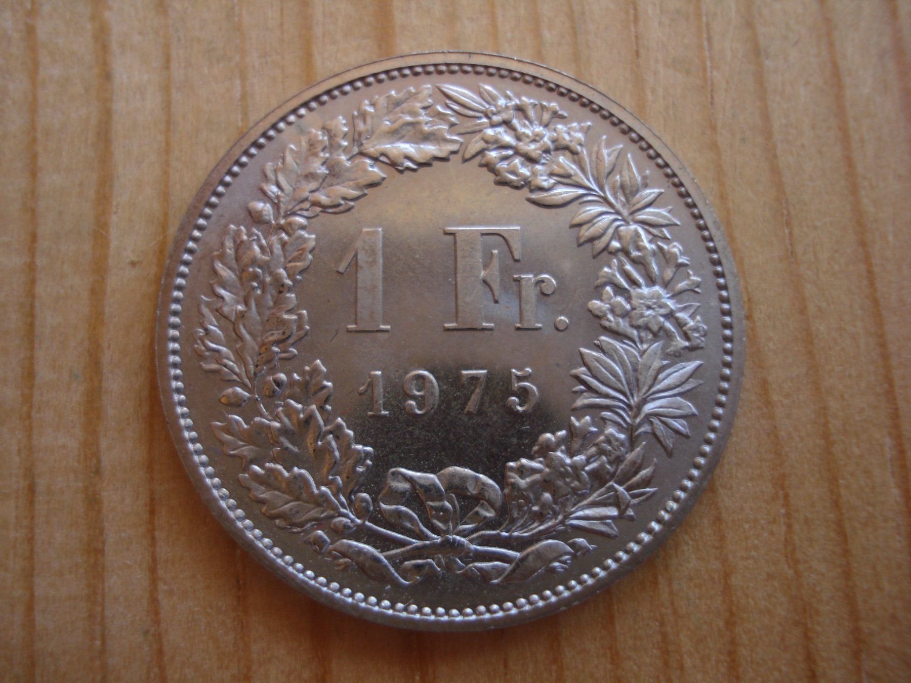 Tutti le monete: (P2) 1 Franken 1975 STGL – Usato da Erlach venduto da Net-Coins