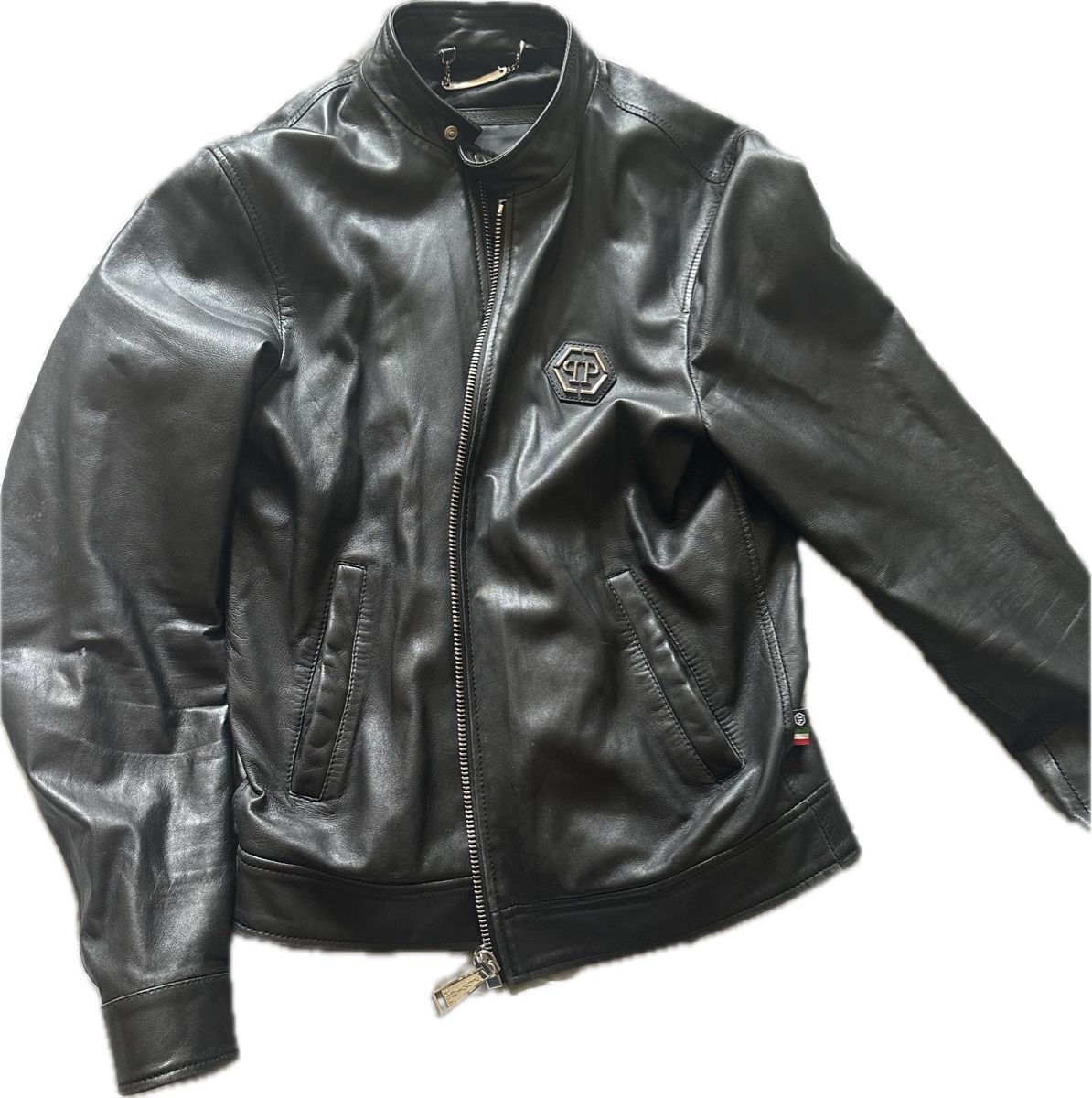 Philipp Plein Vestes: Philipp Plein Lederjacke Herren, Schwarz – D'occasion à Schlieren par Mr.Wunder