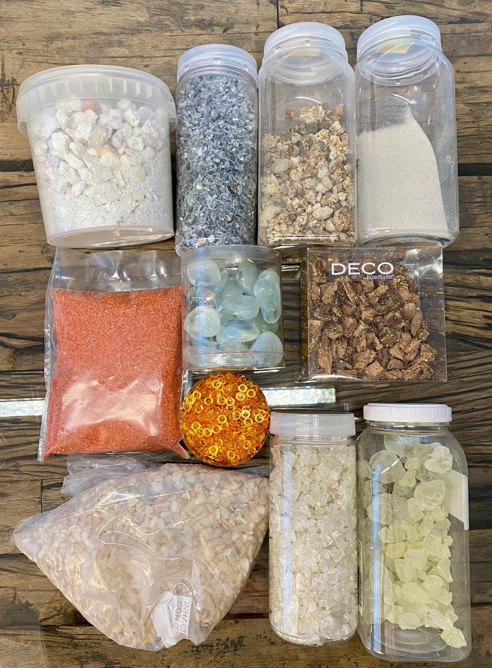 Kit bricolage: Deko-Set: Steine, Sand, Glas, Perlen, Holz – Usato da Reichenburg venduto da Noxima