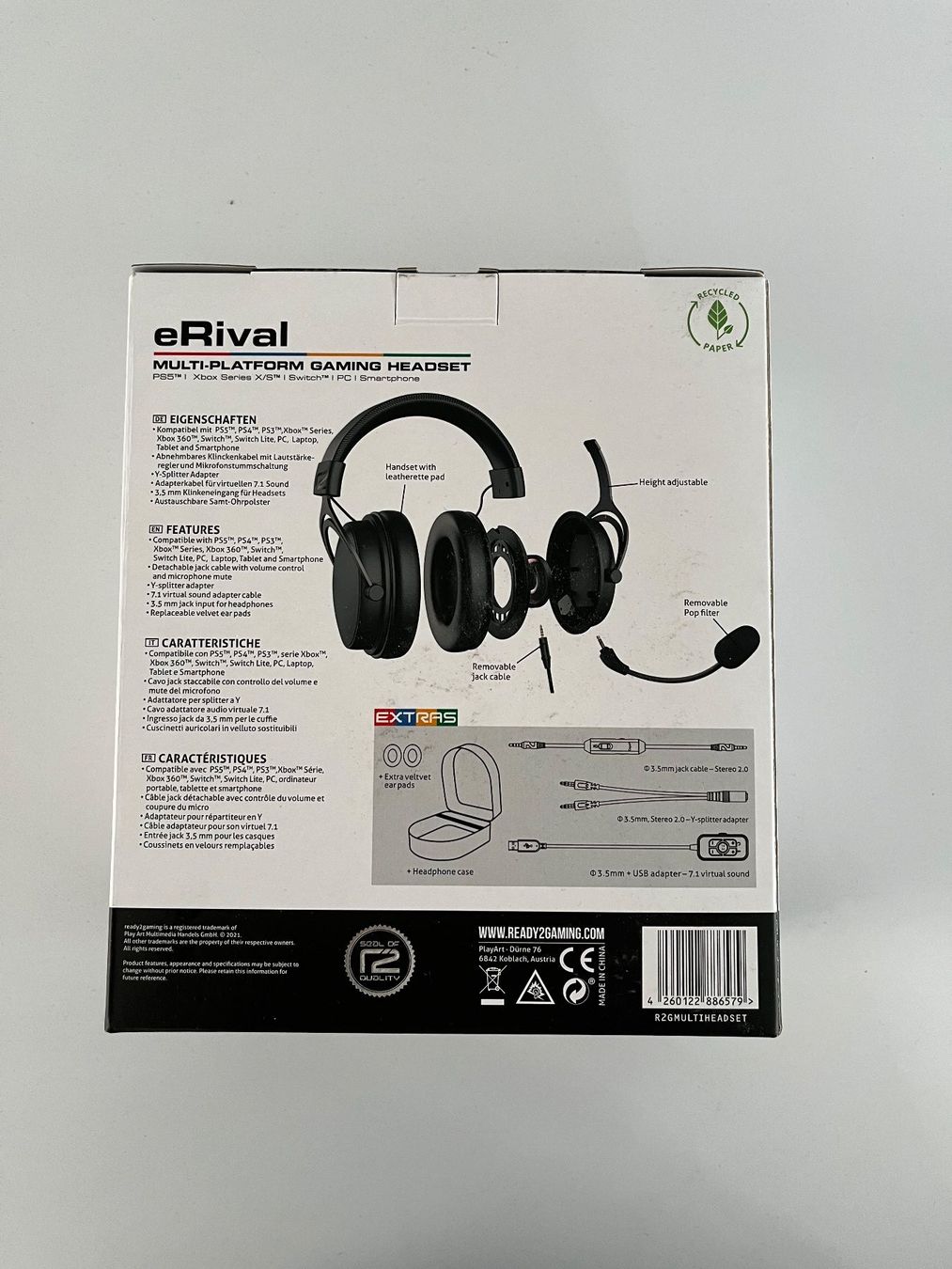 Cuffie: ready2gaming Multi Plattform Kabelgebundenes Gaming Headset – Nuovo e nell'imballaggio originale da Triesen venduto da up2gamesch 1