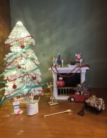 Weihnachtsbaum und Kamin für Puppenhaus/Maileg 