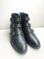 PAUL GREEN 37 LEDER STIEFELETTE BOOTS STIEFEL BLACK SCHUHE