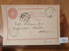 Carte Correspondance Aarau - Frick