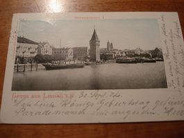 Gruss aus Lindau iB, Hafenansicht, 1904, o Lindau