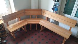 URGENT Banc d'angle en bois massif