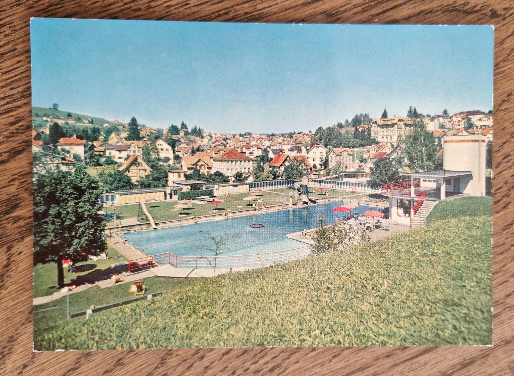 Cartoline postali: Klimakurort Heiden AR, Schwimmbad – Usato da Ebikon venduto da Donar50