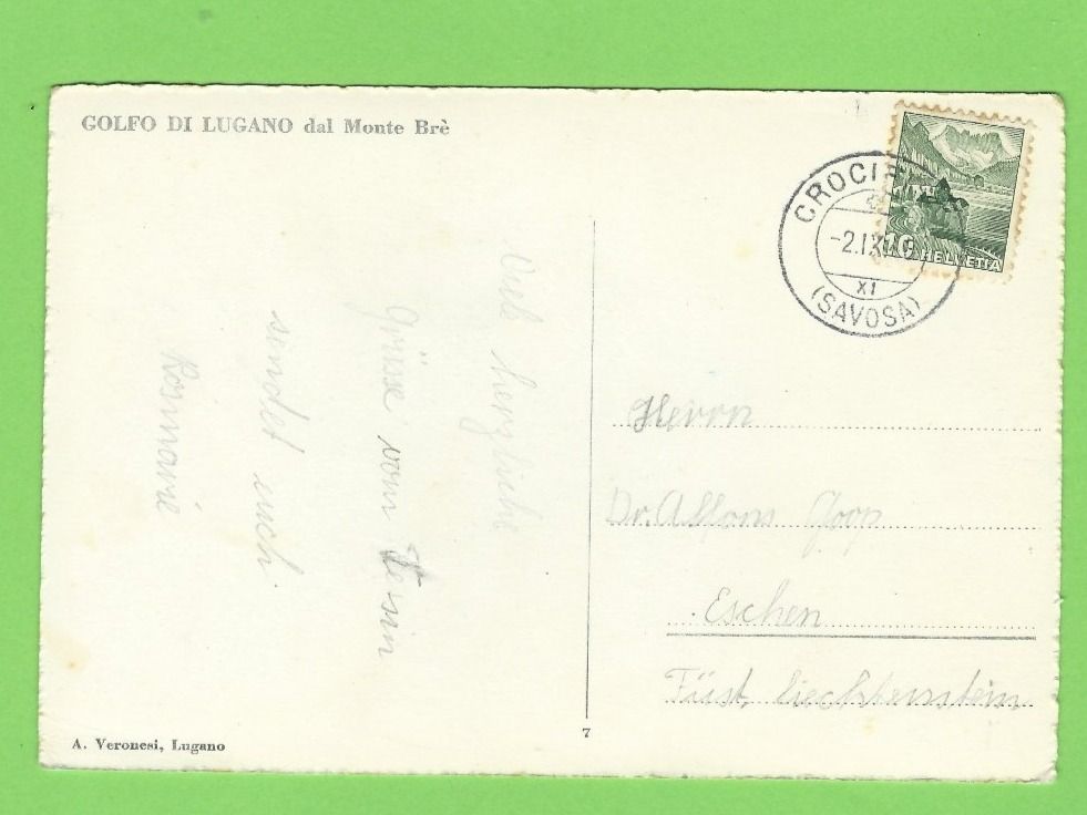 Cartes postales: Golfo di Lugano dal Monte Brè – D'occasion à Zürich par t24_de 1
